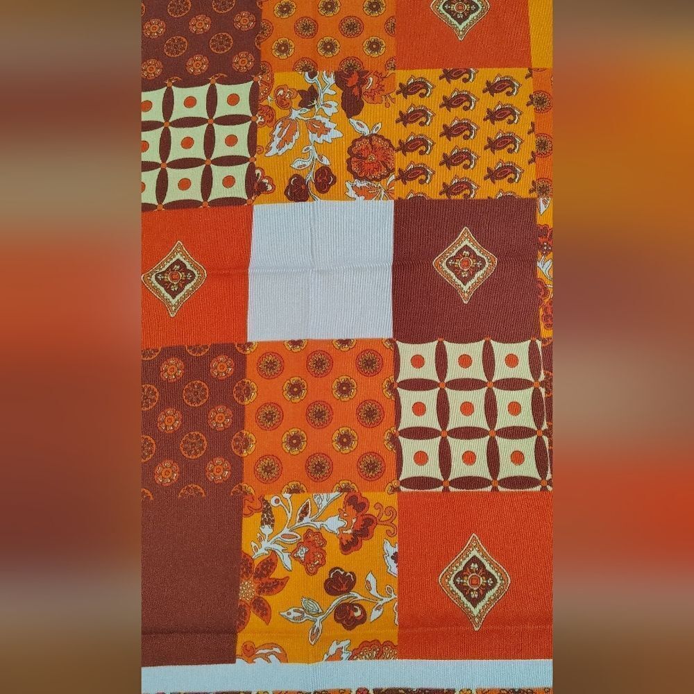 Vintage Colorful Patchwork  Square Scarf - Picture 7 of 16